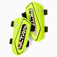 Detailed information about the product ULTRA Light Football Strap Shinguards in Lime Squeeze/Black, Size XS, Polyester/Polyamide/Rubber by PUMA