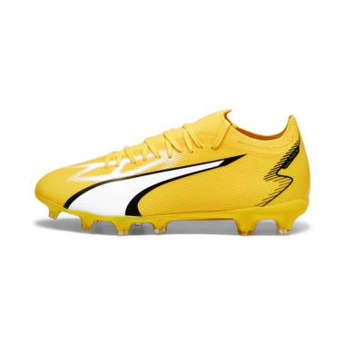 ULTRA MATCH FG/AG Football Boots in Yellow Blaze/White/Black, Size 12 by PUMA Shoes
