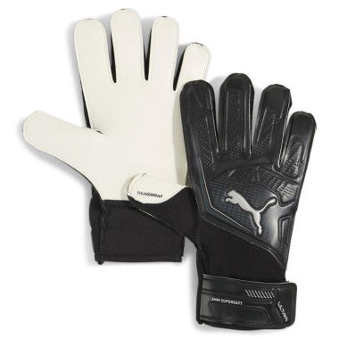 ULTRA PLAY RC Goalkeeper Gloves in Black/Silver, Size 8, Latex by PUMA