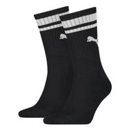 Detailed information about the product Unisex Crew Heritage Stripe Socks 2 Pack in Black, Size 3.5