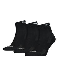 Detailed information about the product Unisex Cushioned Quarter Socks 3 pack in Black, Size 3.5