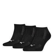 Detailed information about the product Unisex Cushioned Sneaker Socks 3 pack in Black, Size 10