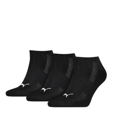 Unisex Cushioned Sneaker Socks 3 pack in Black, Size 3.5