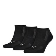 Detailed information about the product Unisex Cushioned Sneaker Socks 3 pack in Black, Size 3.5