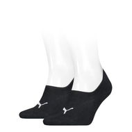 Detailed information about the product Unisex High-Cut Footie Socks - 2 Pack in Black, Size 3.5