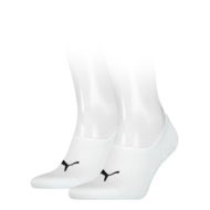 Detailed information about the product Unisex High-Cut Footie Socks - 2 Pack in White, Size 3.5