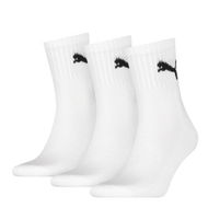 Detailed information about the product Unisex Short Crew Socks 3 Pack in White, Size 3.5