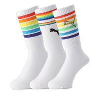 Detailed information about the product Unisex Socks - 3 Pack in White Combo, Size 10