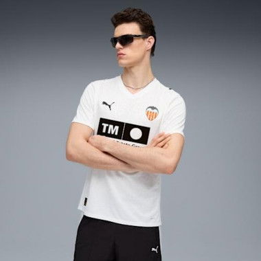 Valencia CF 25/26 Men's Home Jersey Shirt in White, Size 2XL, Polyester by PUMA