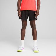 Detailed information about the product VELOCITY Men's 5 Running Shorts in Black/Glowing Red, Size XL, Polyester by PUMA