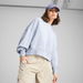 WARDROBE ESS Oversized Women's Crew Top in Cool Weather, Size XS, Cotton/Polyester by PUMA. Available at Puma for $80.00