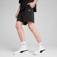 Detailed information about the product WARDROBE ESS Relaxed Men's Shorts 7 in Black, Size Small, Cotton by PUMA