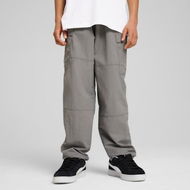 Detailed information about the product WARDROBE ESS Relaxed Woven Cargo Pants Youth in Cast Iron, Size XS, Polyester by PUMA