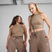 WARDROBE ESS Ribbed Women's Crop Top in Totally Taupe, Size Small, Cotton/Polyester/Elastane by PUMA. Available at Puma for $45.00