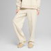 WARDROBE ESS Women's Straight Pintuck Pants in Alpine Snow, Size Large, Cotton by PUMA. Available at Puma for $100.00