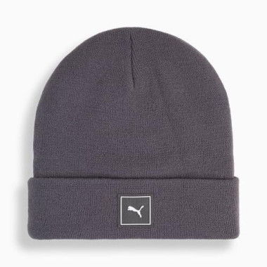 WARDROBE ESSENTIALS High Crown Beanie in Dusky Gray, Acrylic by PUMA