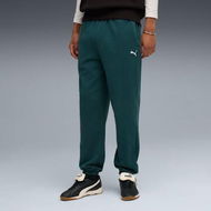 Detailed information about the product WARDROBE ESSENTIALS Men's Relaxed Sweatpants in Green Terrain, Size Medium, Cotton by PUMA