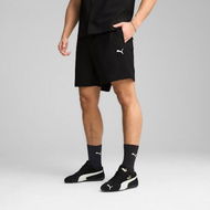 Detailed information about the product WARDROBE ESSENTIALS Men's Seersucker Relaxed Shorts 6 in Black, Size Large, Nylon/Elastane by PUMA