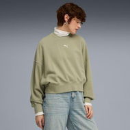 Detailed information about the product WARDROBE ESSENTIALS Women's Oversized Crew Top in Lux Army, Size XS, Cotton/Polyester by PUMA