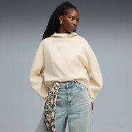 Detailed information about the product WARDROBE ESSENTIALS Women's Oversized Hoodie in Alpine Snow, Size XS, Cotton/Polyester by PUMA