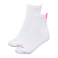 Detailed information about the product Women's Heart Short Crew Socks 2-pack in White/Pink, Size 5