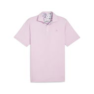Detailed information about the product x Arnold Palmer Floral Trim Men's Polo Top in Pale Pink, Size Small, Polyester/Elastane by PUMA