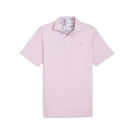 Detailed information about the product x Arnold Palmer Floral Trim Men's Polo Top in Pale Pink, Size Small, Polyester/Elastane by PUMA