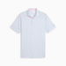 x ARNOLD PALMER Tea Time Men's Golf Polo Top in White Glow/Zen Blue, Size Medium by PUMA. Available at Puma for $110.00