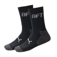 Detailed information about the product x BFT Cushioned Unisex Socks - 2 pack in Black, Size 10