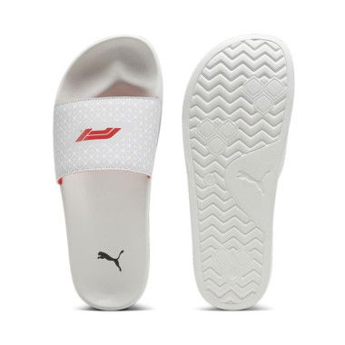 x F1Â® Leadcat 2.0 Unisex Slides in White/Pop Red, Size 10, Synthetic by PUMA