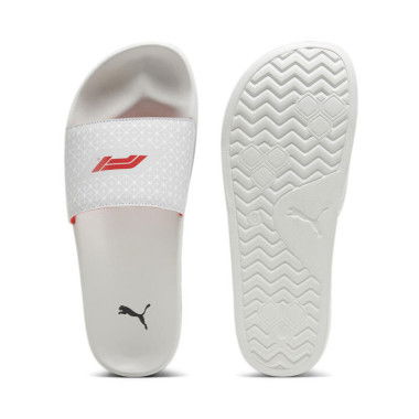 x F1Â® Leadcat 2.0 Unisex Slides in White/Pop Red, Size 4, Synthetic by PUMA