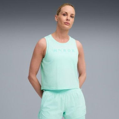 x HYROX CLOUDSPUN ThermoAdapt Women's Crop Tank Top in Mint Melt, Size Small, Polyester/Lyocell/Elastane by PUMA