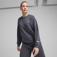 Detailed information about the product x HYROX Graphic Fleece Crew Women in Galactic Gray, Size Small, Cotton/Polyester by PUMA