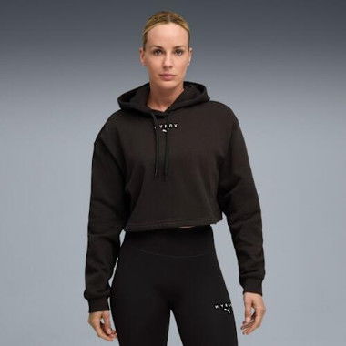 x HYROX Heavyweight Women's Hoodie in Black, Size XS, Cotton/Polyester by PUMA