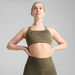 x HYROX MOVE Women's Strappy Bra in Loden Green, Size XL, Polyester/Elastane by PUMA. Available at Puma for $60.00