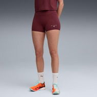 Detailed information about the product x HYROX SHAPELUXE 3 Tight Shorts Women in Ruby Shimmer, Size Large, Nylon/Elastane by PUMA