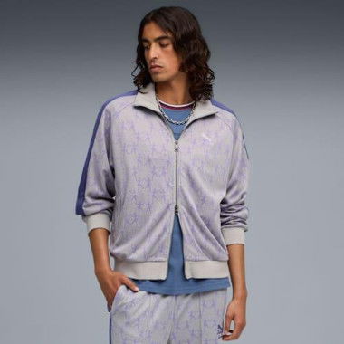 x KIDSUPER T7 Unisex Jacket in Gray Echo/Aop, Size XS, Polyester/Cotton by PUMA