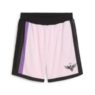 Detailed information about the product x MELO Iridescent Men's Basketball Mesh Shorts in Whisp Of Pink, Size Large, Polyester by PUMA