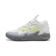 Detailed information about the product x MELO MB.03 Chino Hills Unisex Basketball Shoes in Feather Gray/Lime Smash, Size 16, Synthetic by PUMA Shoes