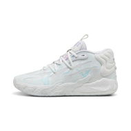 Detailed information about the product x MELO MB.03 Iridescent Unisex Basketball Shoes in White/Dewdrop, Size 10, Synthetic by PUMA Shoes