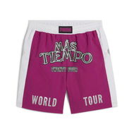 Detailed information about the product x MÃS TIEMPO Men's Shorts in Magenta Gleam, Size Medium, Polyester by PUMA