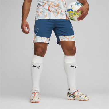 x NEYMAR JR Creativity Men's Football Shorts in Ocean Tropic/Hot Heat, Size Large, Polyester by PUMA