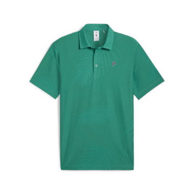 x PALM TREE CREW Men's Golf Polo Top in Sparkling Green, Size Small, Polyester/Elastane by PUMA