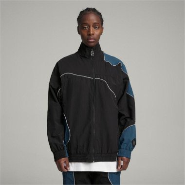 x PERKS AND MINI Unisex Track Jacket in Black, Size Medium, Polyester by PUMA