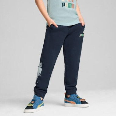 x PLAYMOBILÂ® Kids Sweatpants in Club Navy, Size 4T, Cotton by PUMA Shoes