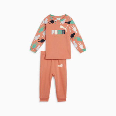 x PLAYMOBILÂ® Toddler Crew Jogger Set in Deeva Peach, Size 0/3M, Cotton by PUMA Shoes