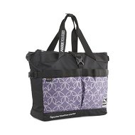 Detailed information about the product x PLEASURES Unisex Tote Bag Bag in Black/Purple Charcoal/Pantone 688C, Polyester by PUMA