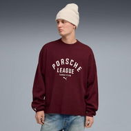 Detailed information about the product x PORSCHE LEGACY Men's Lifestyle Knit Crew Neck Men in Ruby Shimmer, Size Small, Cotton/Polyester by PUMA