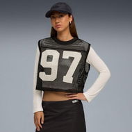 Detailed information about the product x ROSÃ‰ Women's Relaxed Mesh Top in Black, Size XS, Polyester by PUMA