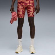 Detailed information about the product x SAYSKY Short Tights Men in Team Regal Red/Aop, Size Medium, Polyester/Elastane by PUMA